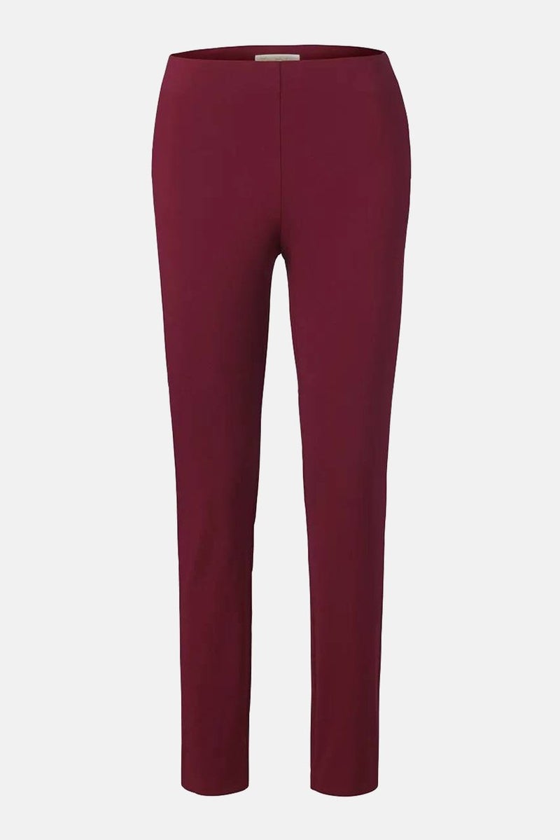 Tchibo Women Regular Fit Stretchable Plain Pants, Red - Image 3